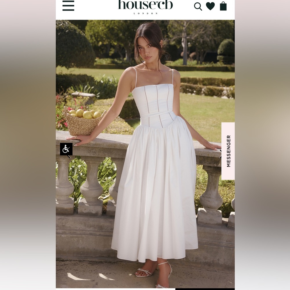 House of CB White Sleeveless Maxi Sundress